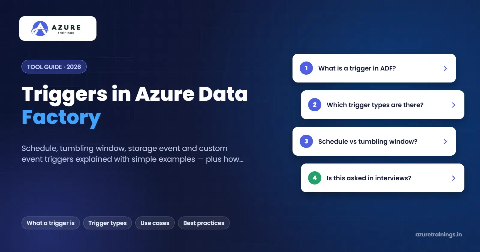 trigger in azure data factory – Azure Trainings
